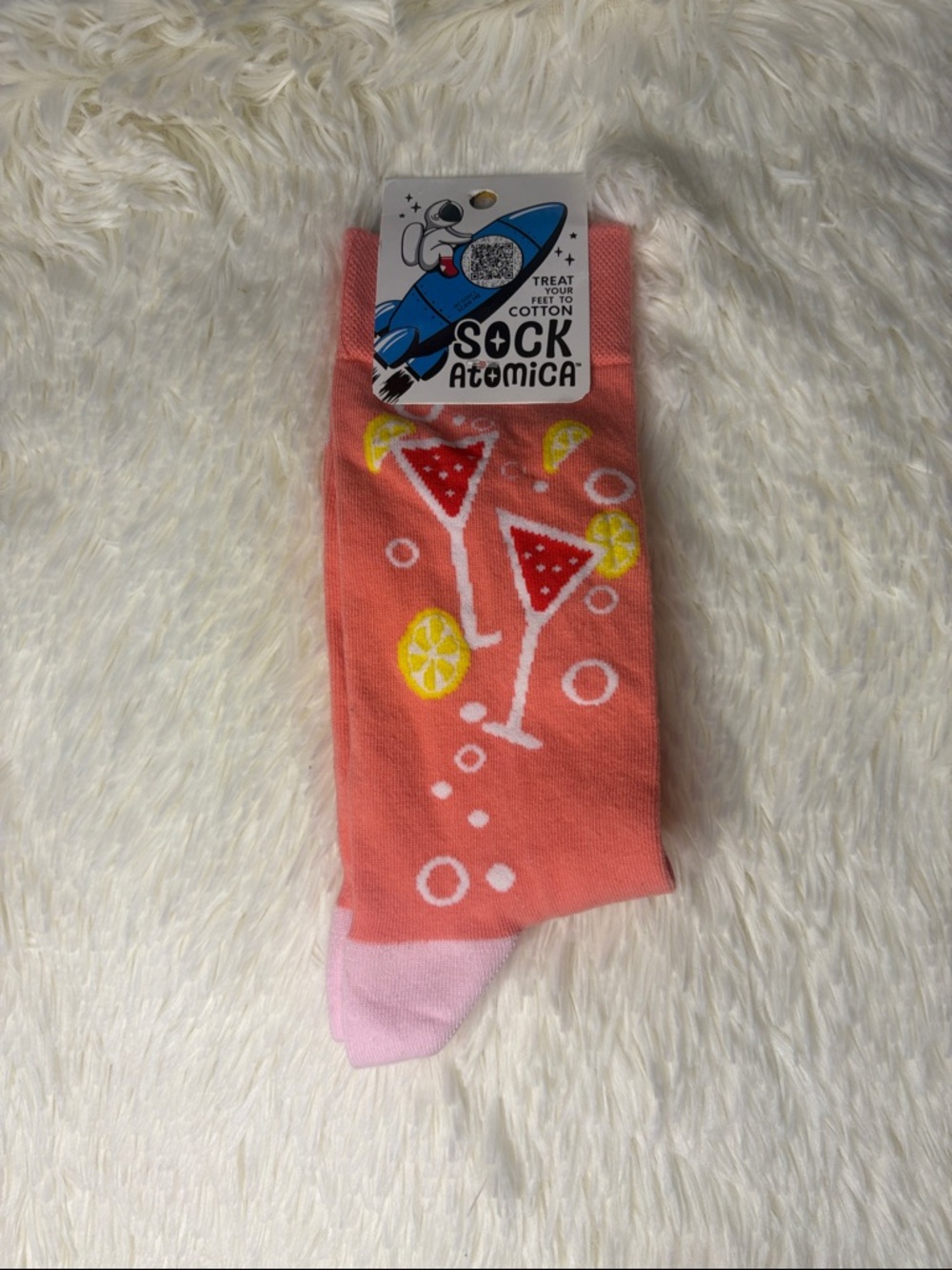 Coral Cocktail Cotton Socks
